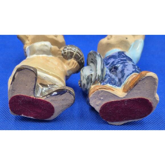 1960s UCTCI Japan Ceramic Boy w/Hat Girl w/Basket Figurines 4.5" YK - Picture 7 of 8